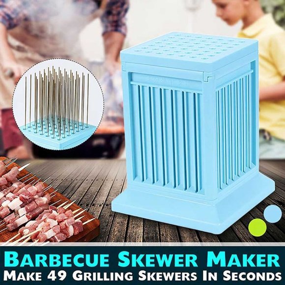 Removable BBQ Meat Skewer Maker Wear Meat String Lamb Skewers Machine 49 Holes - Picture 2 of 10